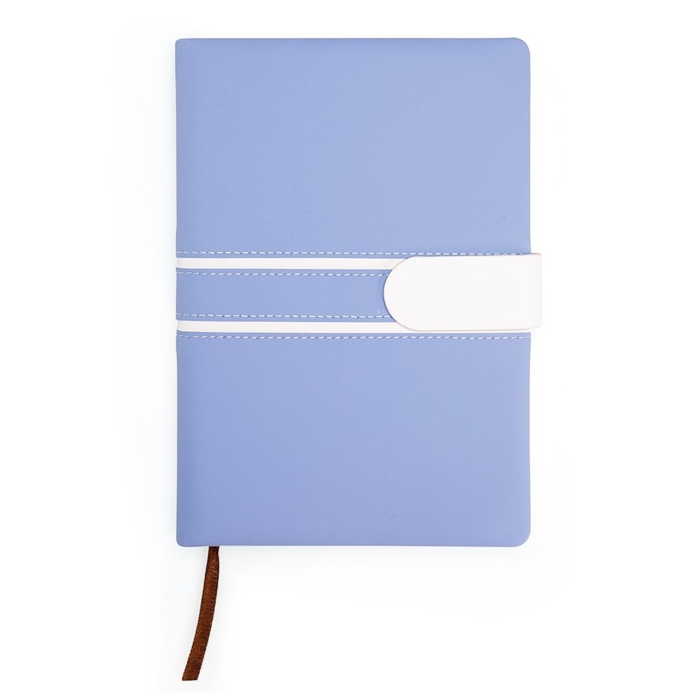 Caderneta Personalizada Couro Sintético - Roxo/Branco