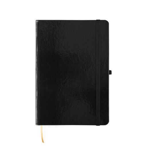 Caderneta Personalizada Laminada Sem Pauta na cor preto