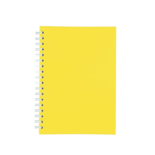 Caderno Com Logo Capa Fosca Com Pauta na cor amarelo