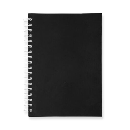 Caderno Personalizado Capa Fosca Com Pauta na cor preto