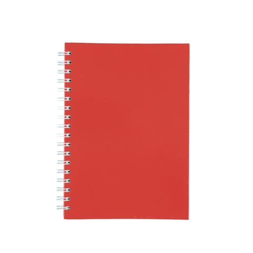 Caderno Promocional Capa Fosca Com Pauta na cor vermelho
