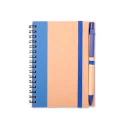 CADERNO ECOLÓGICO COM CANETA SPX-19136-AZU NA COR AZUL