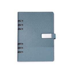 CADERNO FICHÁRIO COURO SINTÉTICO SPX-19140-AZU NA COR AZUL