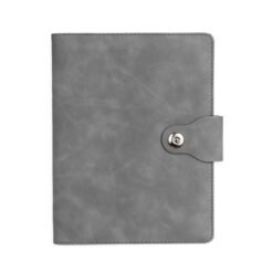 CADERNO FICHÁRIO PU SPX-19148-CIN NA COR CINZA