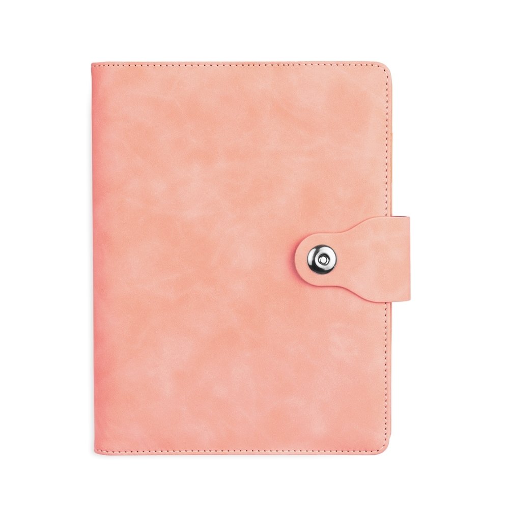 CADERNO FICHÁRIO PU SPX-19148-ROS NA COR ROSA