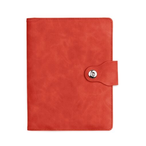Caderno Promocional Fichário Pu na cor vermelho