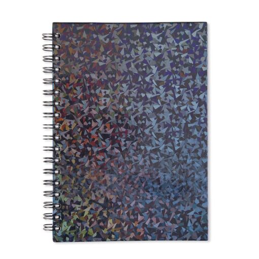 Caderno Personalizado Holográfico Com Pauta na cor preto