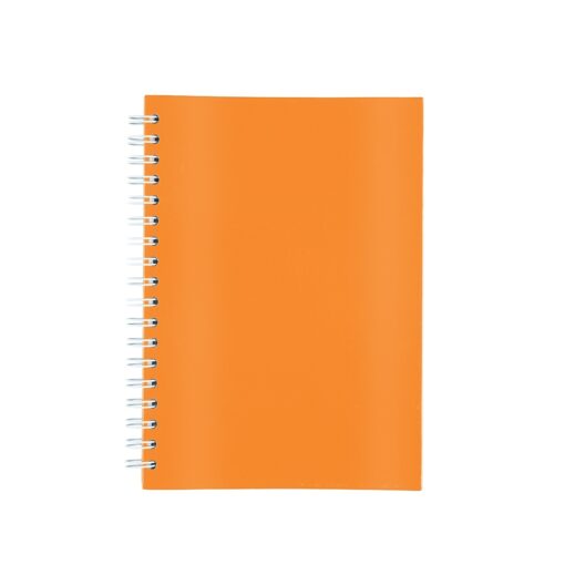Caderno Promocional Laminado Com Pauta na cor laranja