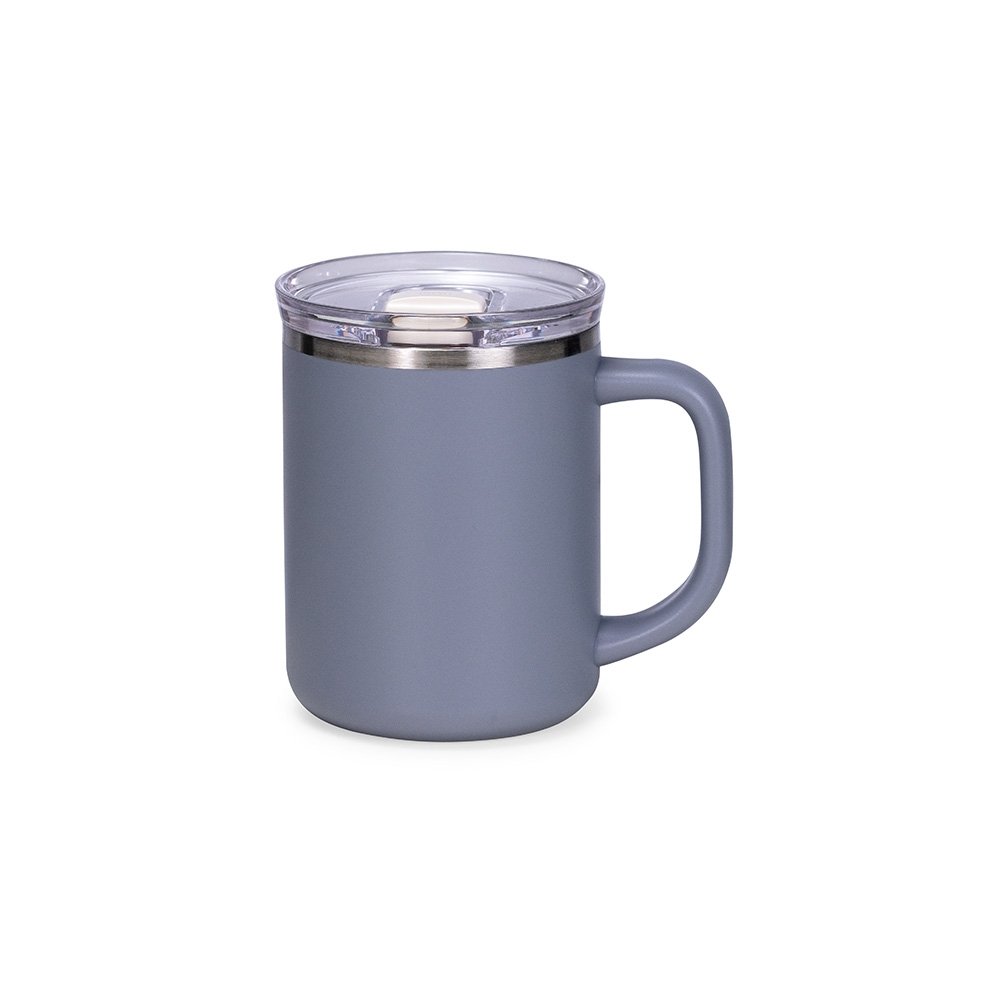 Caneca Personalizada Inox 450Ml - Cinza | Brindes Brasil