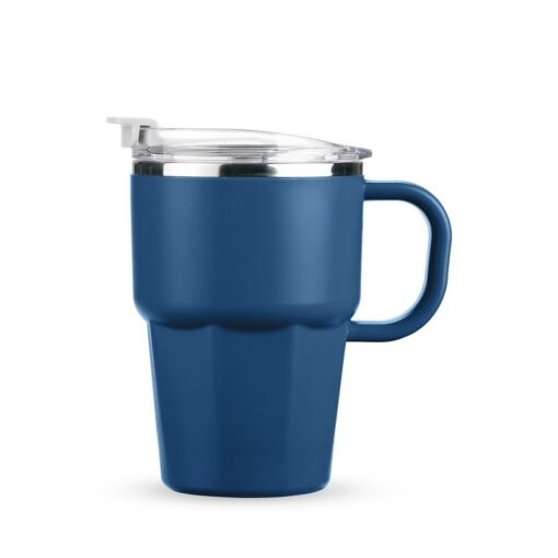 Caneca Promocional Parede Dupla 550Ml na cor azul
