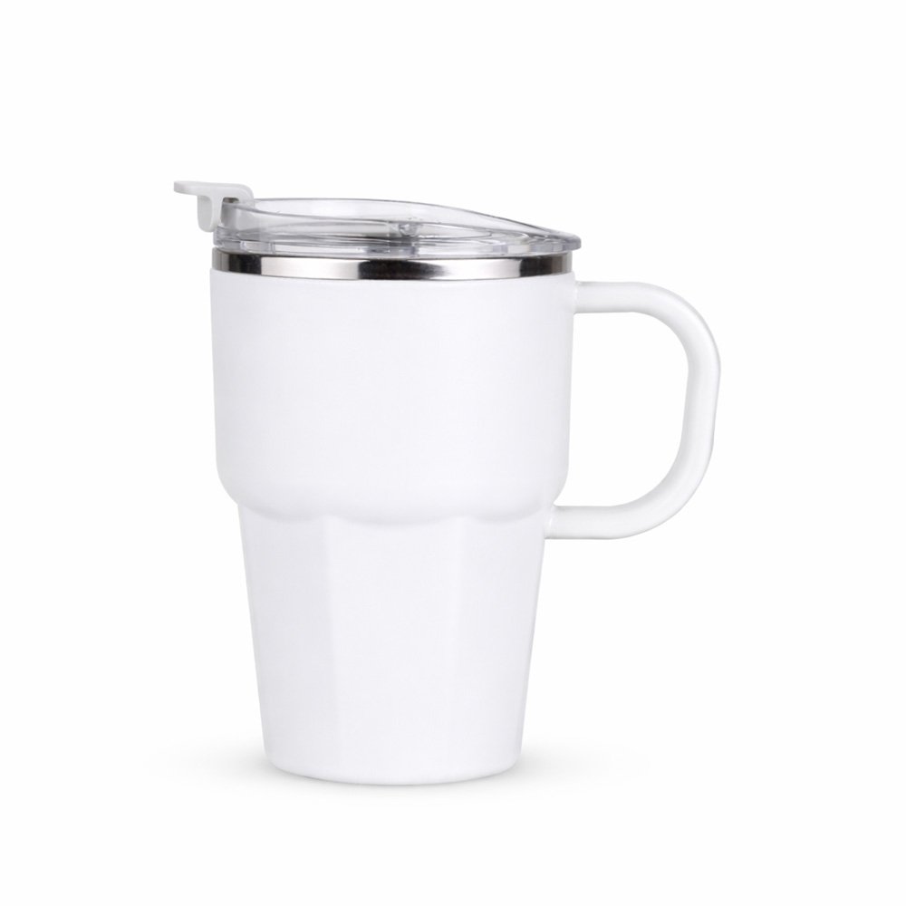 Caneca Personalizada Inox 550Ml - Branco | Brindes Brasil