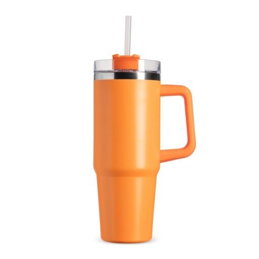 Caneca Para Brindes Térmica 900Ml na cor laranja