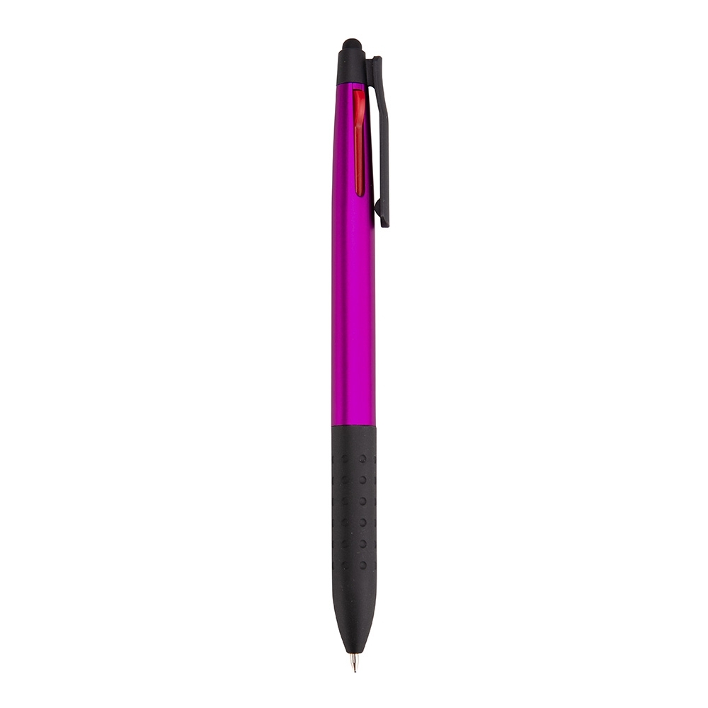 Caneta Personalizada Plástico - Rosa/Preto | Brindes Brasil