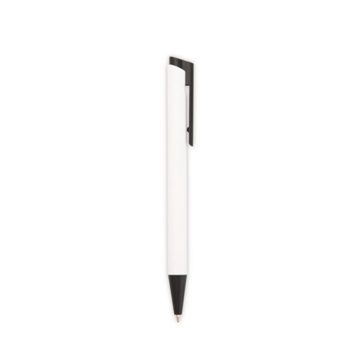 Caneta Personalizada Metálica - Branco/Preto SPX-09111-BCO/PRE