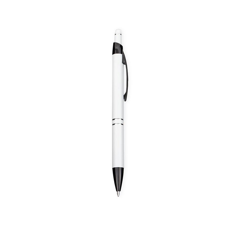 Caneta Personalizada Plástico - Branco/Preto SPX-09266B-BCO/PRE