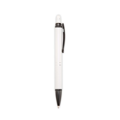 Caneta Personalizada Metálica - Branco/Preto SPX-05019A-BCO/PRE