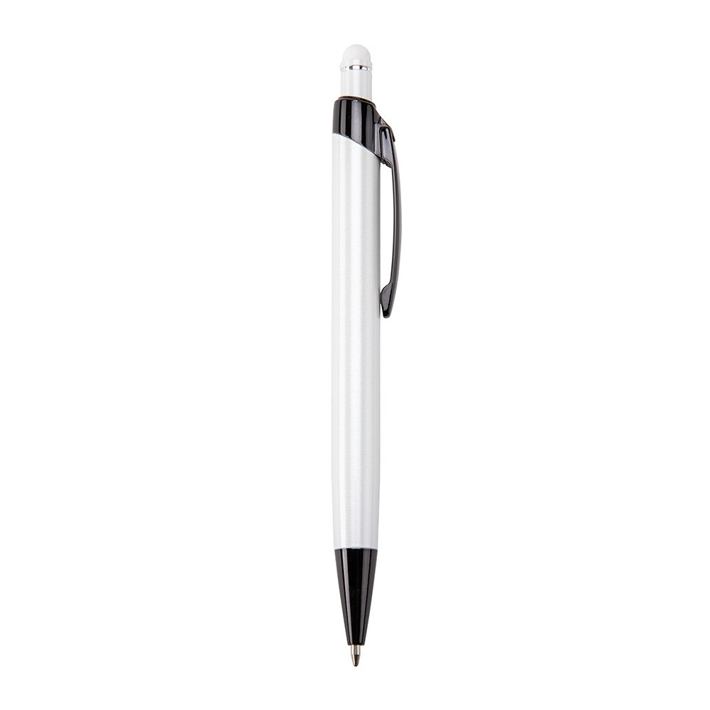 CANETA METAL TOUCH SPX-06076TD-BCO/PRE NA COR BRANCO