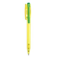 CANETA PLÁSTICA TRANSLUCIDA SPX-06161T-AMA/VD NA COR AMARELO