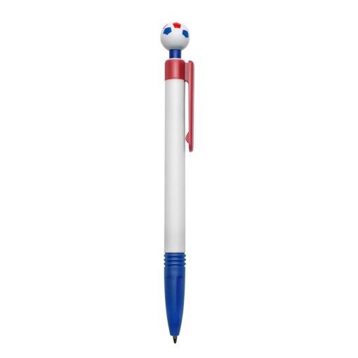 Caneta Personalizada Plástica - Azul/Vermelho