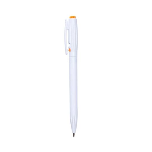 Caneta Personalizada Plástica - Branco/Laranja SPX-06161C*CP*-BCO/LAR