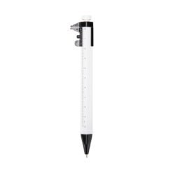 CANETA PLÁSTICA PAQUIMETRO SPX-09254-BCO/PRE NA COR BRANCO