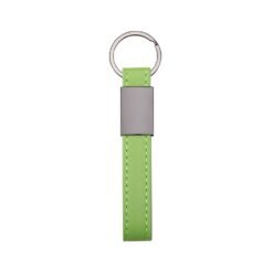 CHAVEIRO METAL COM COURO SINTÉTICO SPX-19149-VD NA COR VERDE