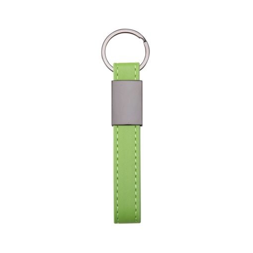 CHAVEIRO METAL COM COURO SINTÉTICO SPX-19149-VD NA COR VERDE