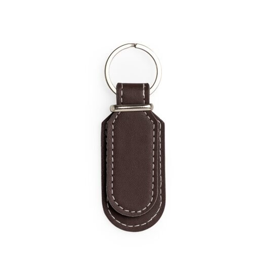 CHAVEIRO DE COURO SINTÉTICO SPX-18760-MAE NA COR MARROM
