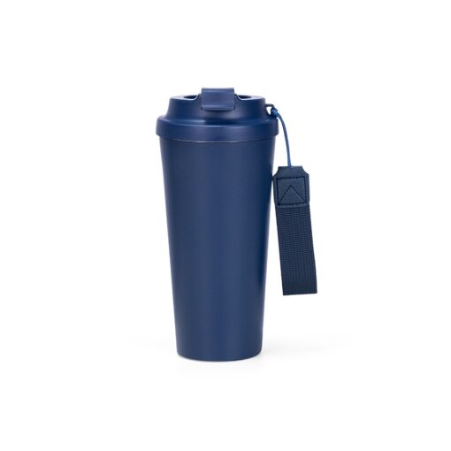 Copo Com Logo Inox 480Ml na cor azul