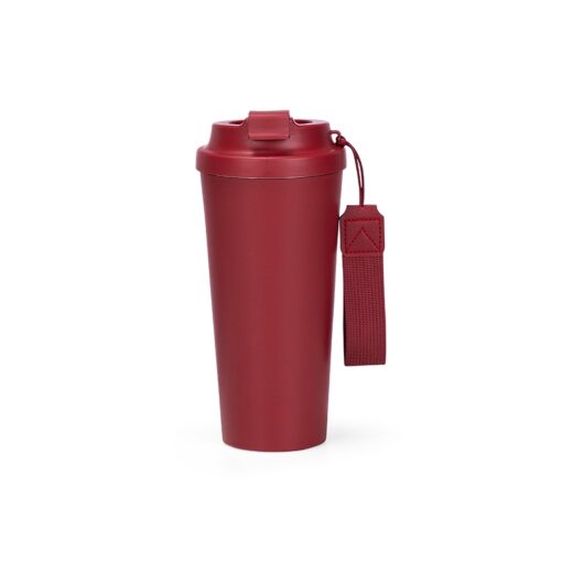Copo Promocional Inox 480Ml na cor vermelho