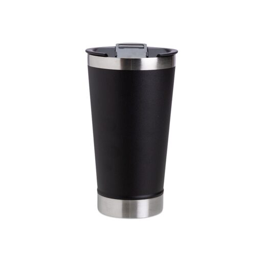 Copo Personalizado Inox 500Ml Com Abridor na cor preto