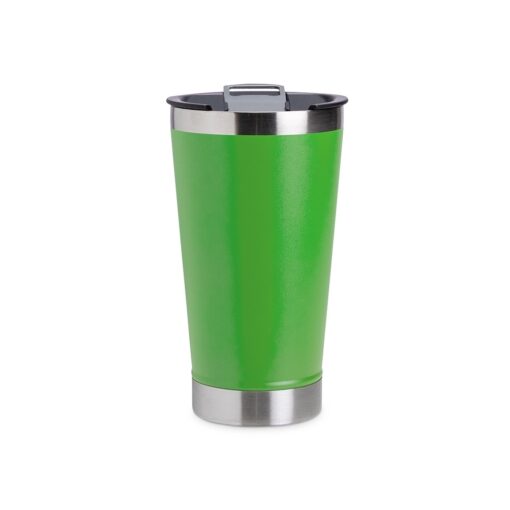 Copo Personalizado Para Empresas Inox 500Ml Com Abridor na cor verde