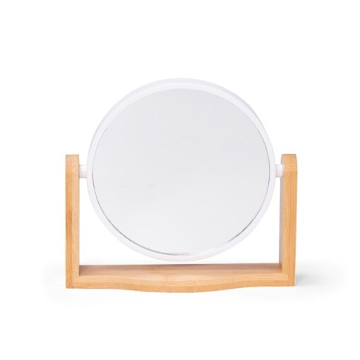 Espelho De Mesa Bambu | Brinde Personalizado na cor branco