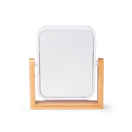Espelho De Mesa Bambu | Brinde Personalizado na cor branco
