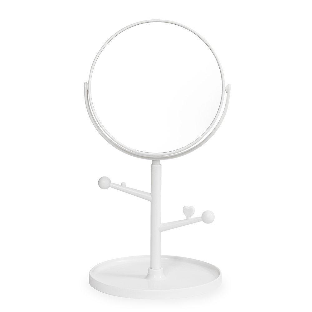 ESPELHO DE MESA PLÁSTICO SPX-19097-BCO NA COR BRANCO