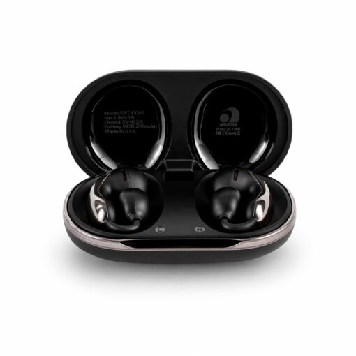 Fone Para Brindes De Ouvido Bluetooth Com Case Carregador na cor preto