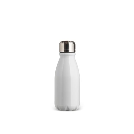Garrafa Personalizada De Alumínio 400Ml na cor branco