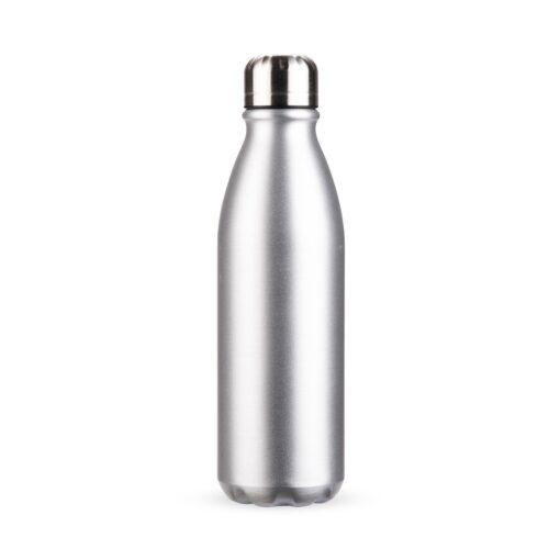 Garrafa Personalizada Alumínio 750Ml na cor prata