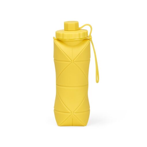Garrafa Personalizada Silicone 600Ml - Amarelo