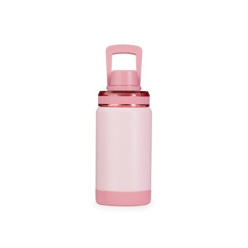 Garrafa Com Logo Térmica 400Ml na cor rosa