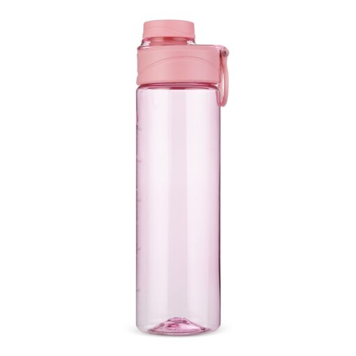 Garrafa Com Logo Plástica 700Ml na cor rosa