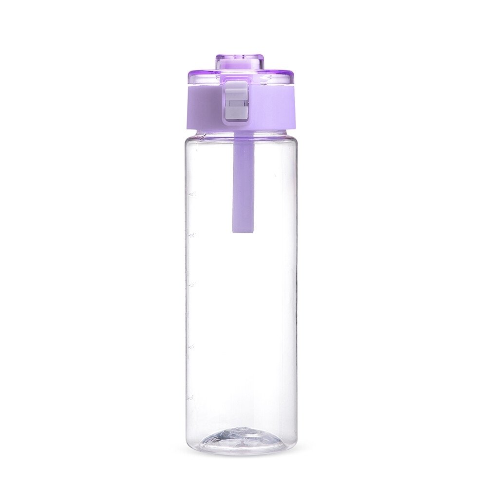 Garrafa Personalizada Plástica 750Ml - Transparente/Roxo