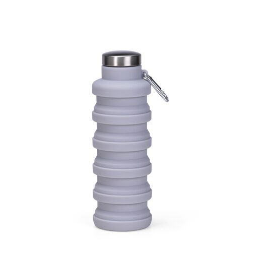 Garrafa Personalizada Silicone 500Ml - Cinza