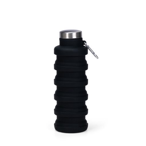 Garrafa Personalizada Silicone 500Ml - Preto
