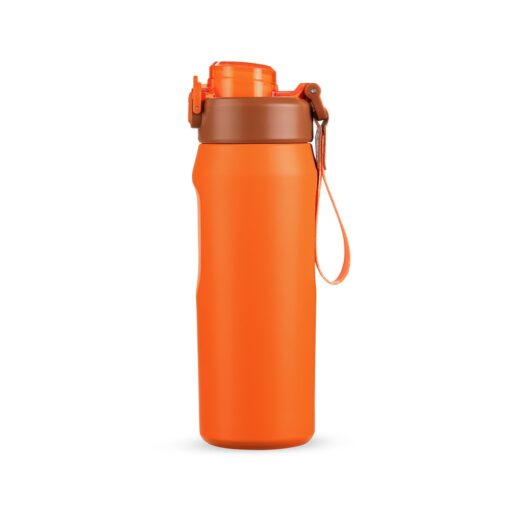 Garrafa Personalizada Inox 550Ml - Laranja/Marrom
