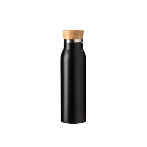 Garrafa Com Logo Térmica 600Ml na cor preto