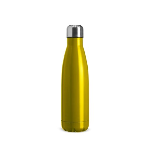 Garrafa Promocional Térmica Com Tampa Inox 500Ml na cor dourado