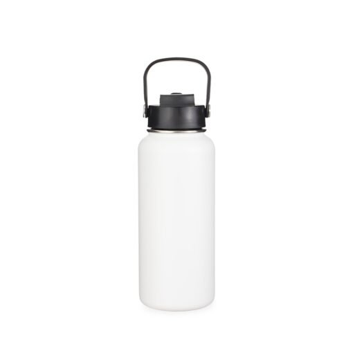Garrafa Para Brindes Térmica Inox 950Ml na cor branco