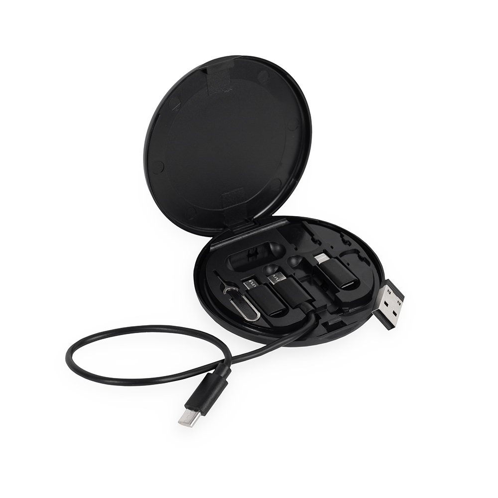 Kit Cabo Personalizado Plástico - Preto | Brindes Brasil