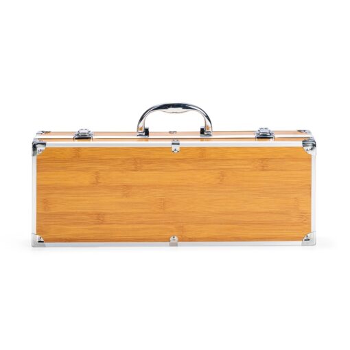 Kit Churrasco Personalizado Inox - Madeira | Brindes Brasil